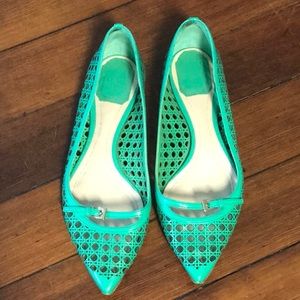 Christian Dior eyelet flats